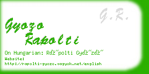 gyozo rapolti business card